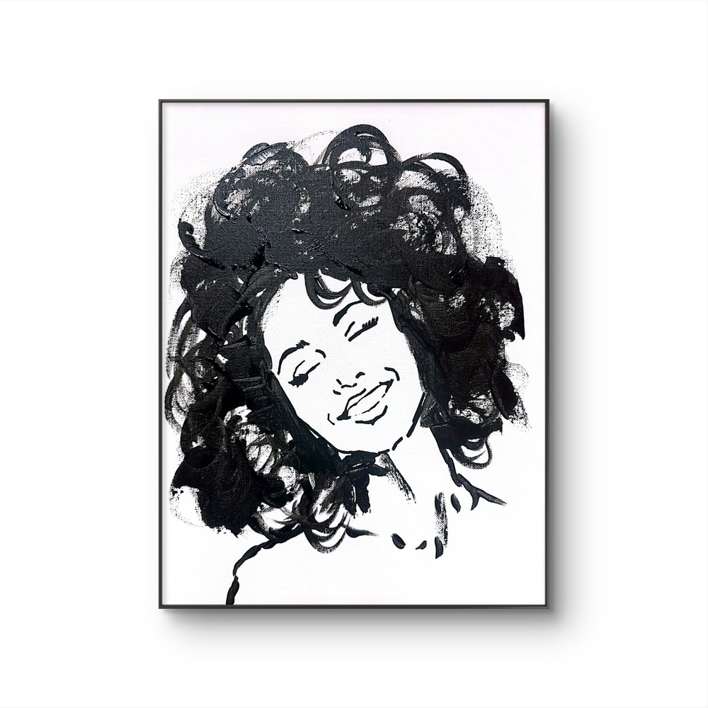 Papa Diouf Original Painting Woman Silhouette Modern Art 11x14 New
